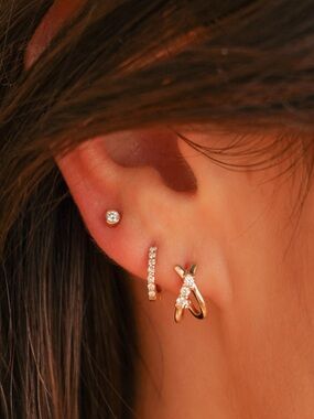 Dana Rebecca Designs Ava Bea X Huggie Earrings